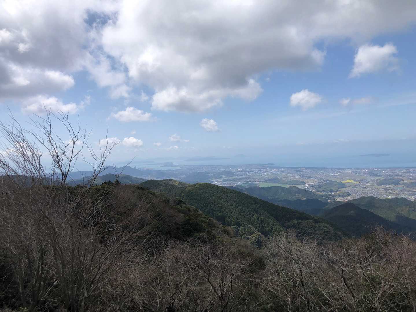 志賀島が見えていました♬