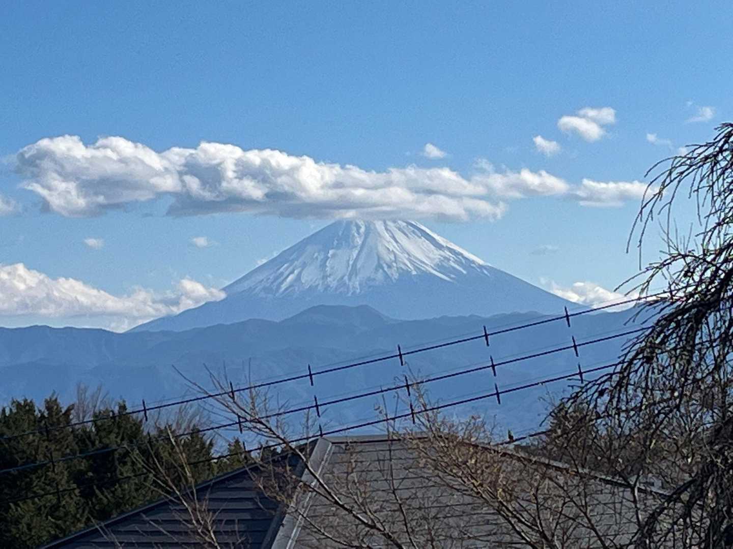 降りてきて見えた「富士山」🗻