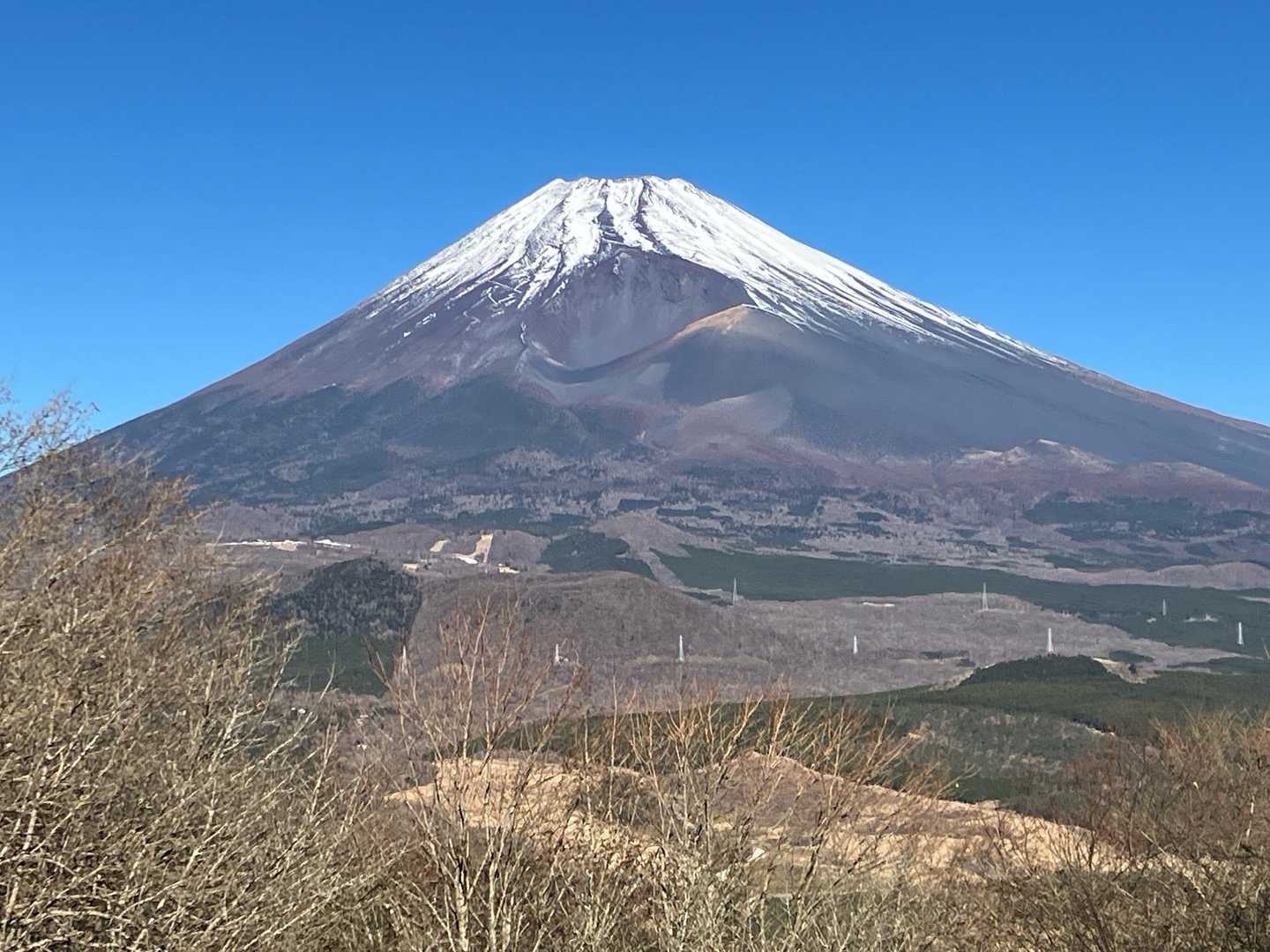 越前岳より黒岳の方が富士山はよく見える