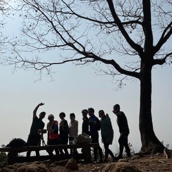 海の見える展望台
霞んでて海まっは見えず