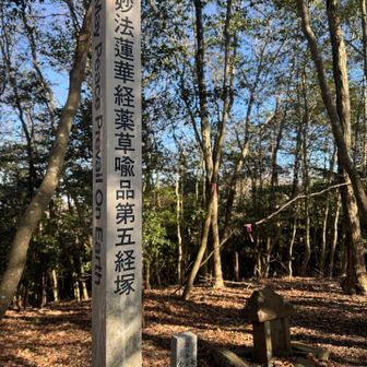ここが葛城修験第五経塚
ここに辿り着くの苦労しました😰


見慣れたこの標識も見納めかな？