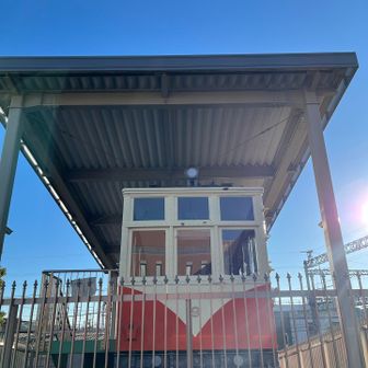 ケーブルカー？が展示されてます