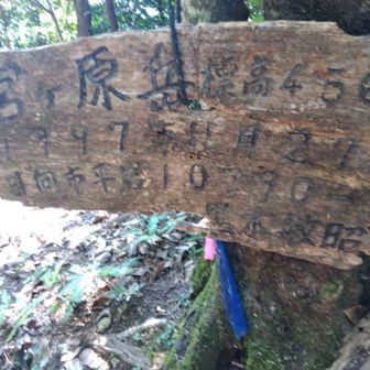 誰かさんの登頂記念板でした。