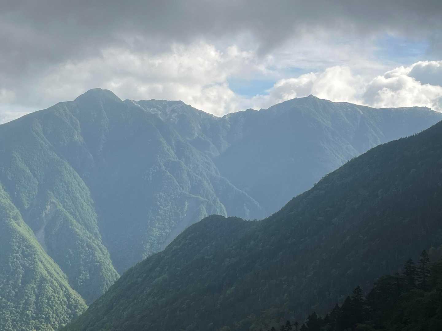 帰り道も鳳凰三山に癒される
