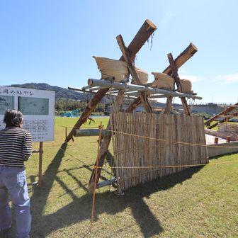 行縢山 簗場は、大瀬川（五ヶ瀬川水系）ですが、10月20日から稼働、鋭意工事中でした