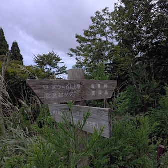 もう20年以上前に廃止になったロープウェイやロッジの標識が残っています。