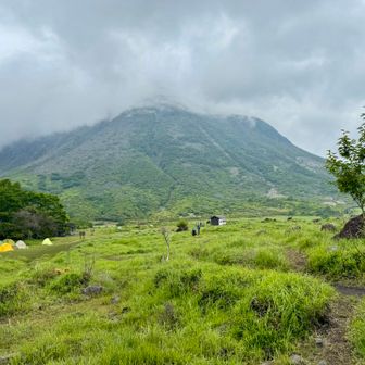 テン場に戻ってきました。ちょっとだけ雨に会いました☂️