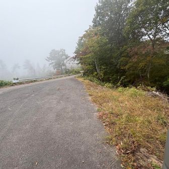 路肩のスペースに駐車できます🅿️
祝日（スポーツの日）なのに車は帰るまで私の一台のみでした🚙