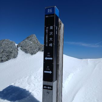濁沢大峰に到着。こちらの稜線も４年ぶり。前来たときはこの標識はまだ無かったかも。