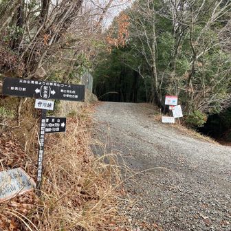吉川峠に着。道がいっぱいあってちょっと迷う。青貝山・トンボ池方面へ。⛰️