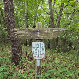 氷妻山🙌　下の看板の標語？が相変わらず…😅