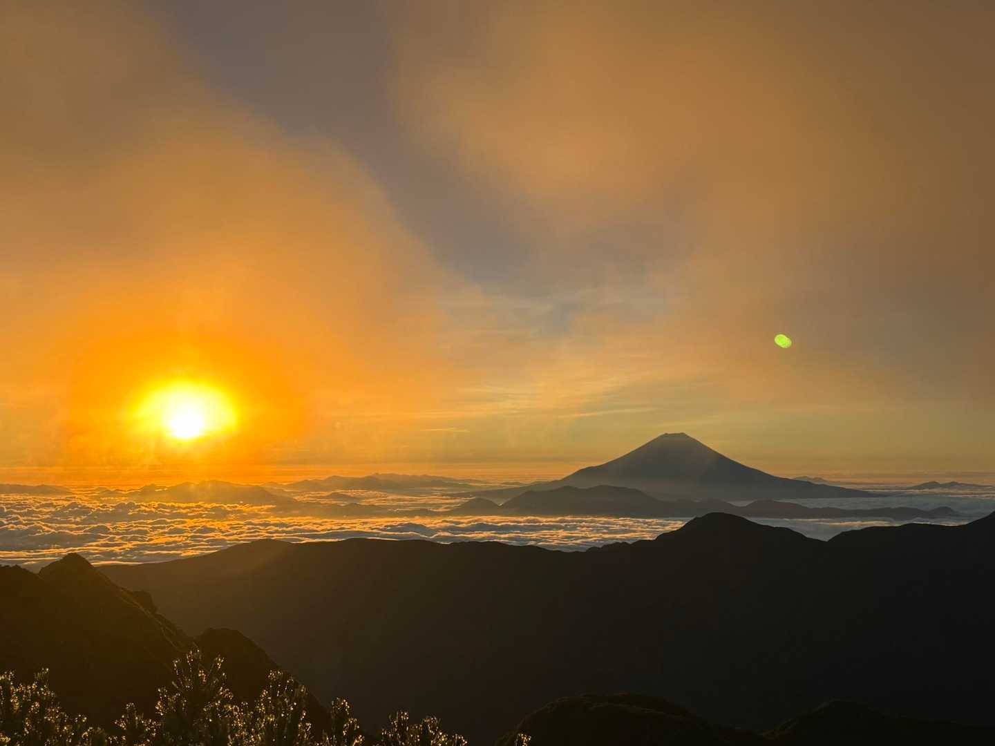 富士山と日の出🌅