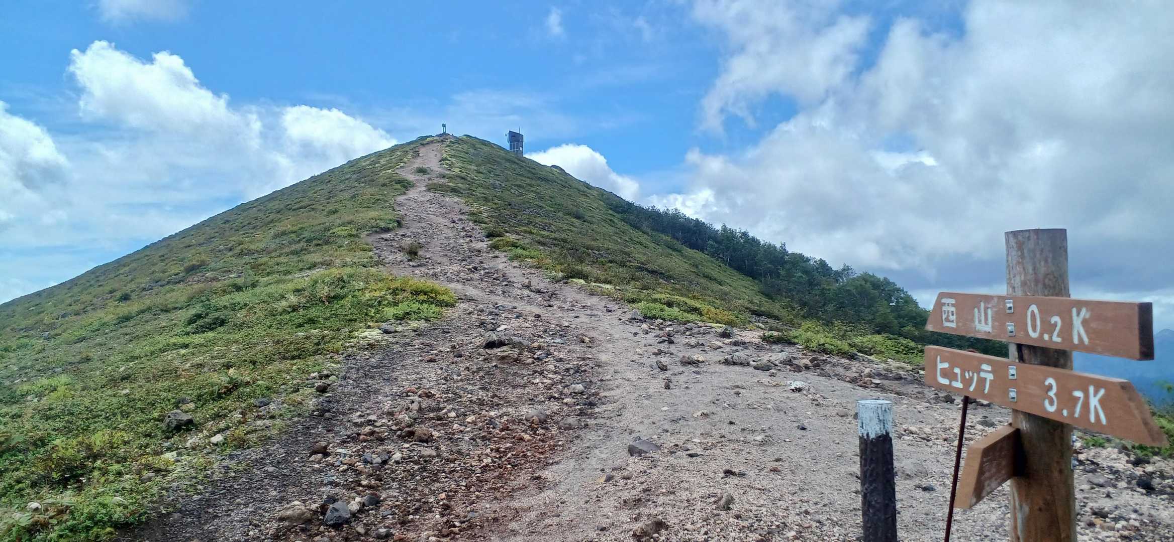 西山へ
なかなかの強風