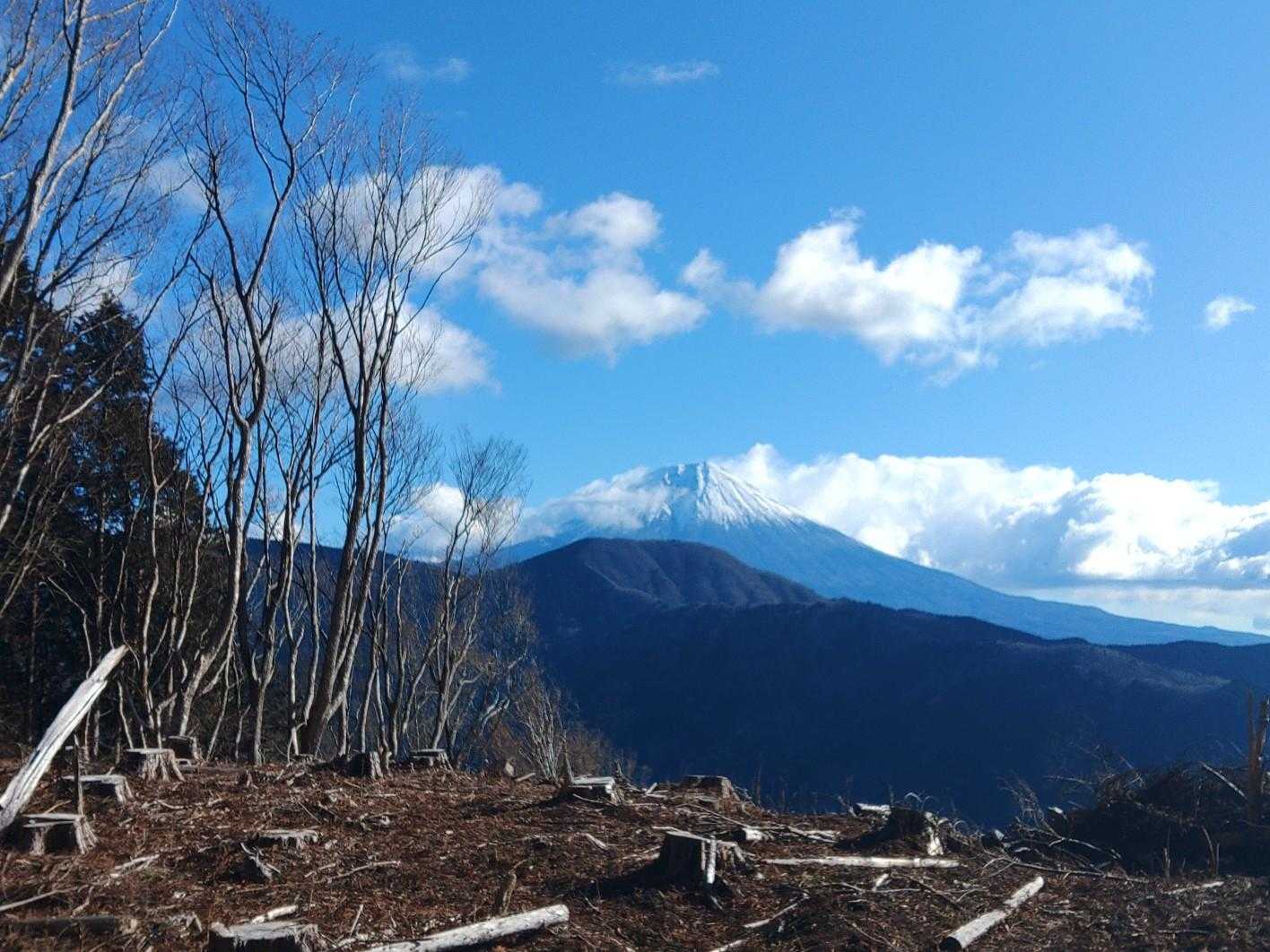 途中の開けたところで。
富士山🗻