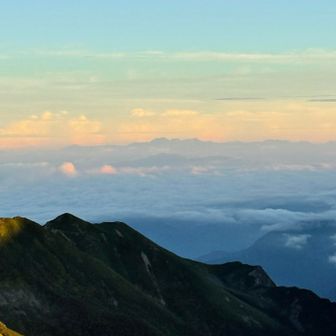 槍ヶ岳と穂高連峰😍