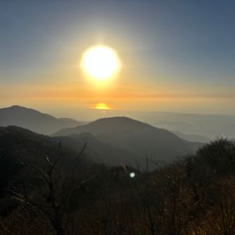 分かりにくいけど駿河湾がキレイ
