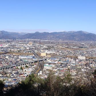 薬師の峰展望デッキから北方面の展望、半田山