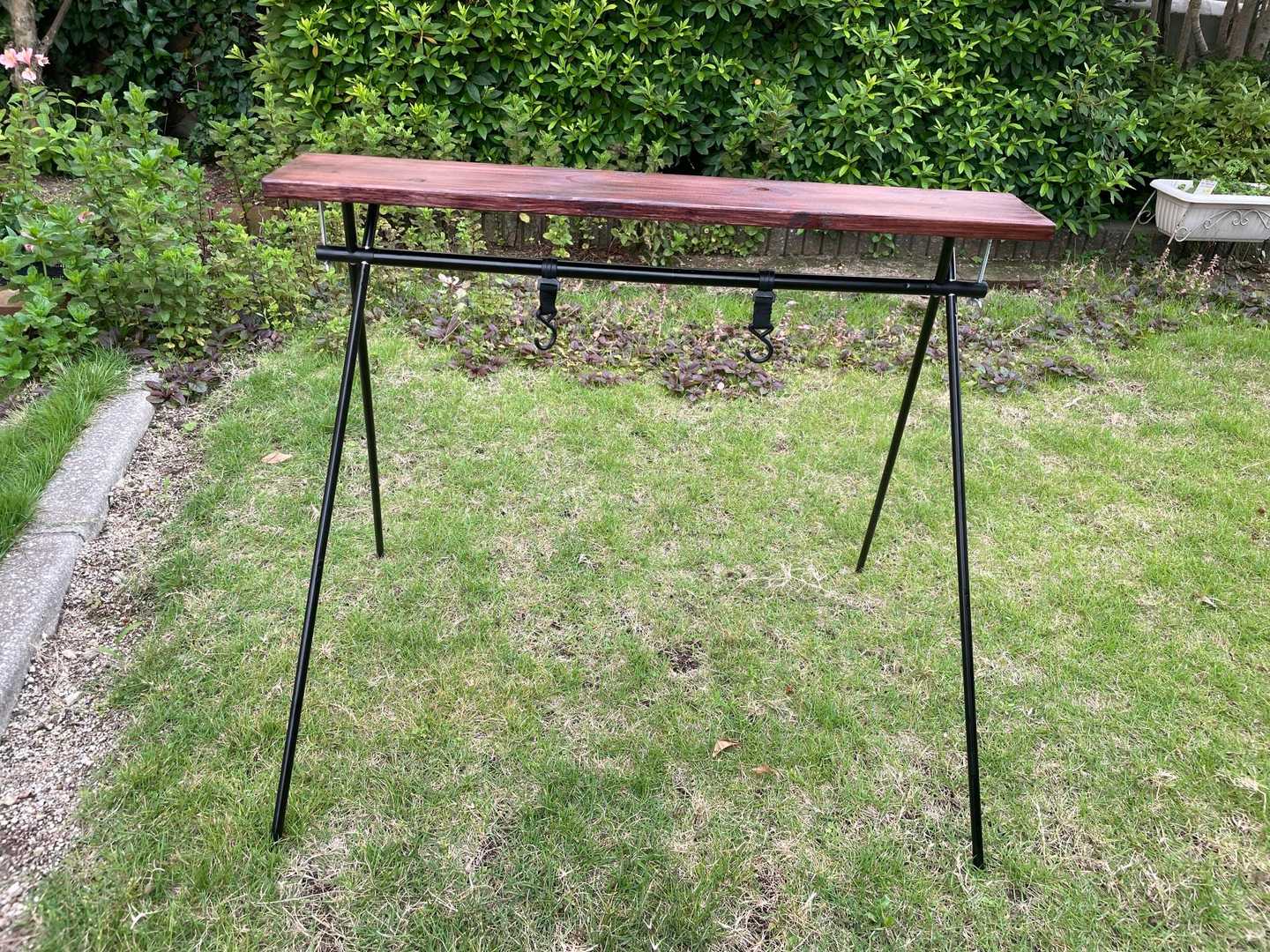 ダイソーのハンギングラックに天板を付けま / アンナさんの