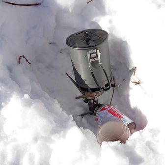 この気温 標高でも イワタニバーナー 使えました。