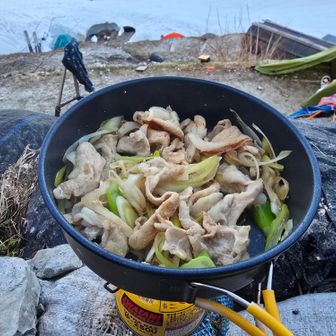 夕食。
豚肉とネギ炒め、これは失敗作🥲