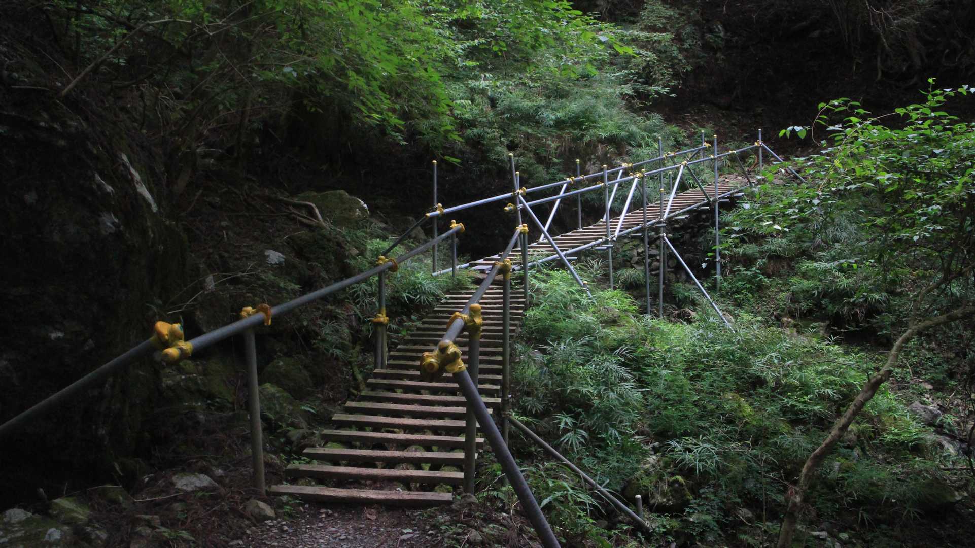 少し揺れる橋