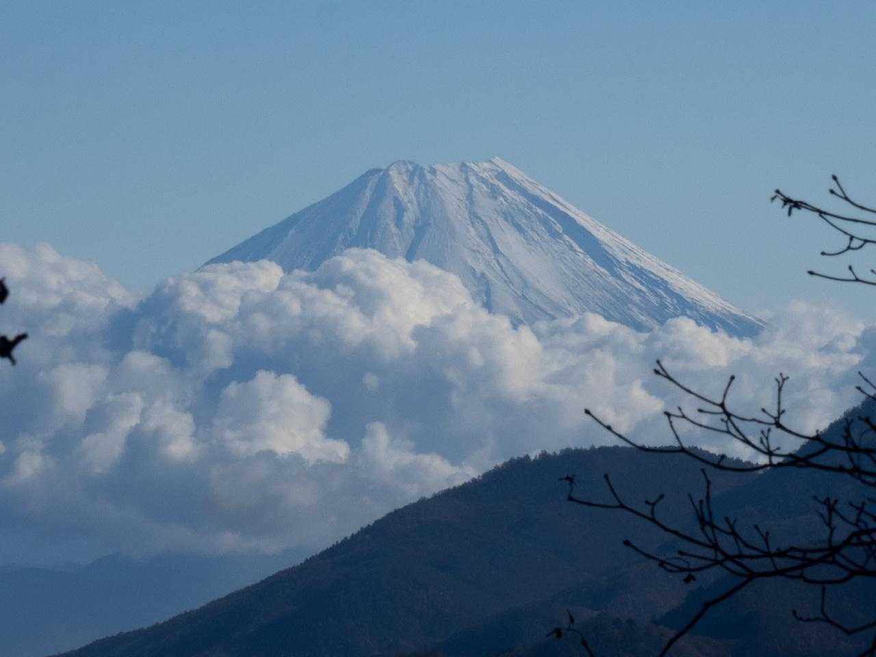 真っ白な富士山