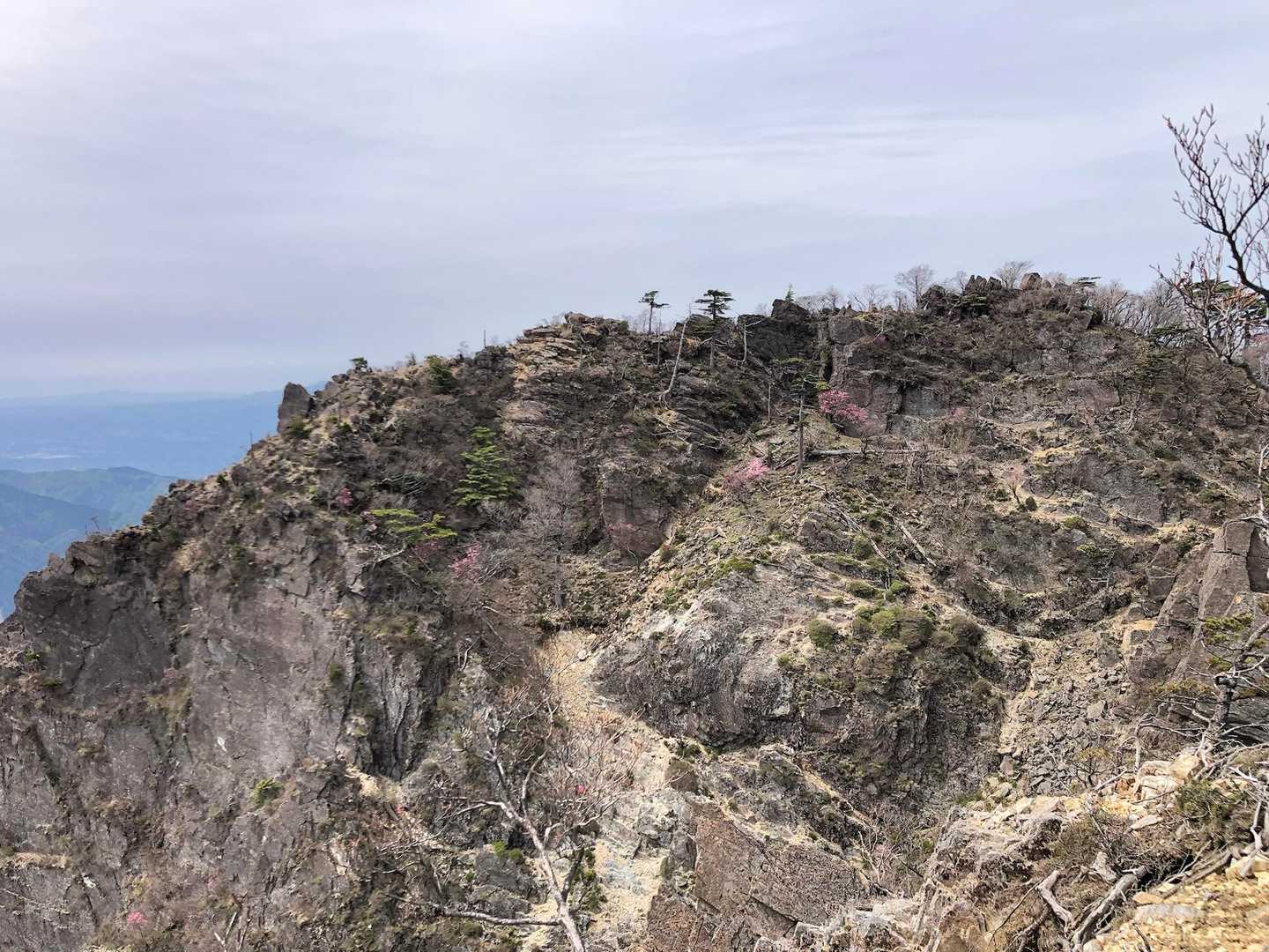 傾山山頂ながめる