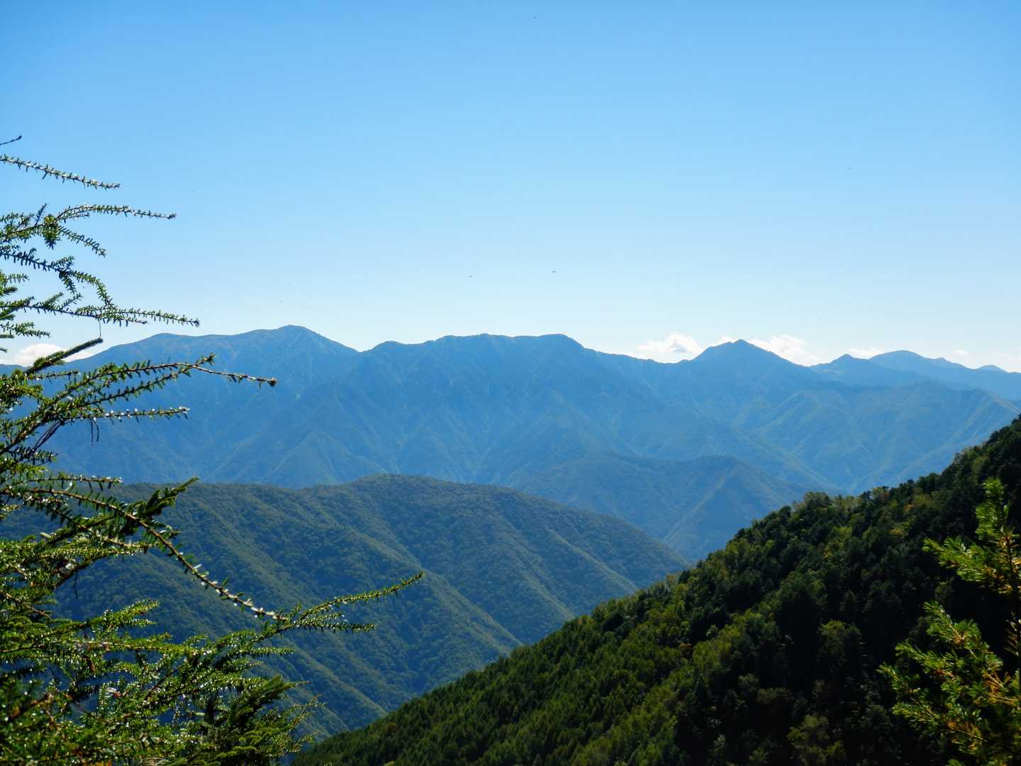 イザルガ岳・光岳・加加森山・池口岳・鶏冠山・中ノ尾根山・黒沢山