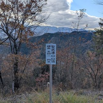 これが山頂標。山頂標の先に富士山が見えるらしい。