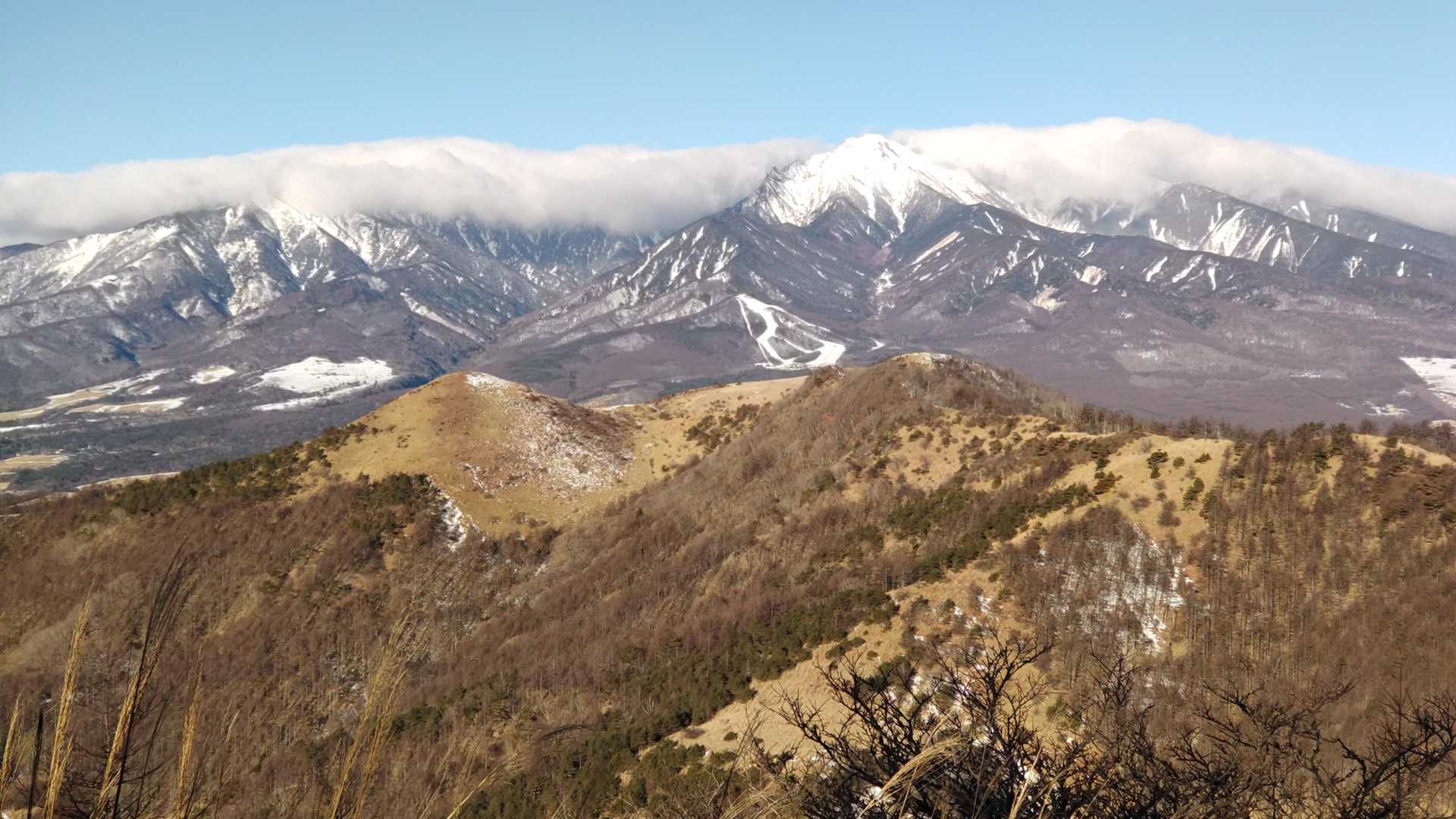 先程までいた飯盛山と大盛山