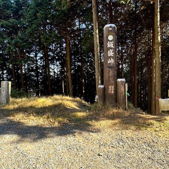飯盛峠。右の矢印の通り進みましたが間違い。