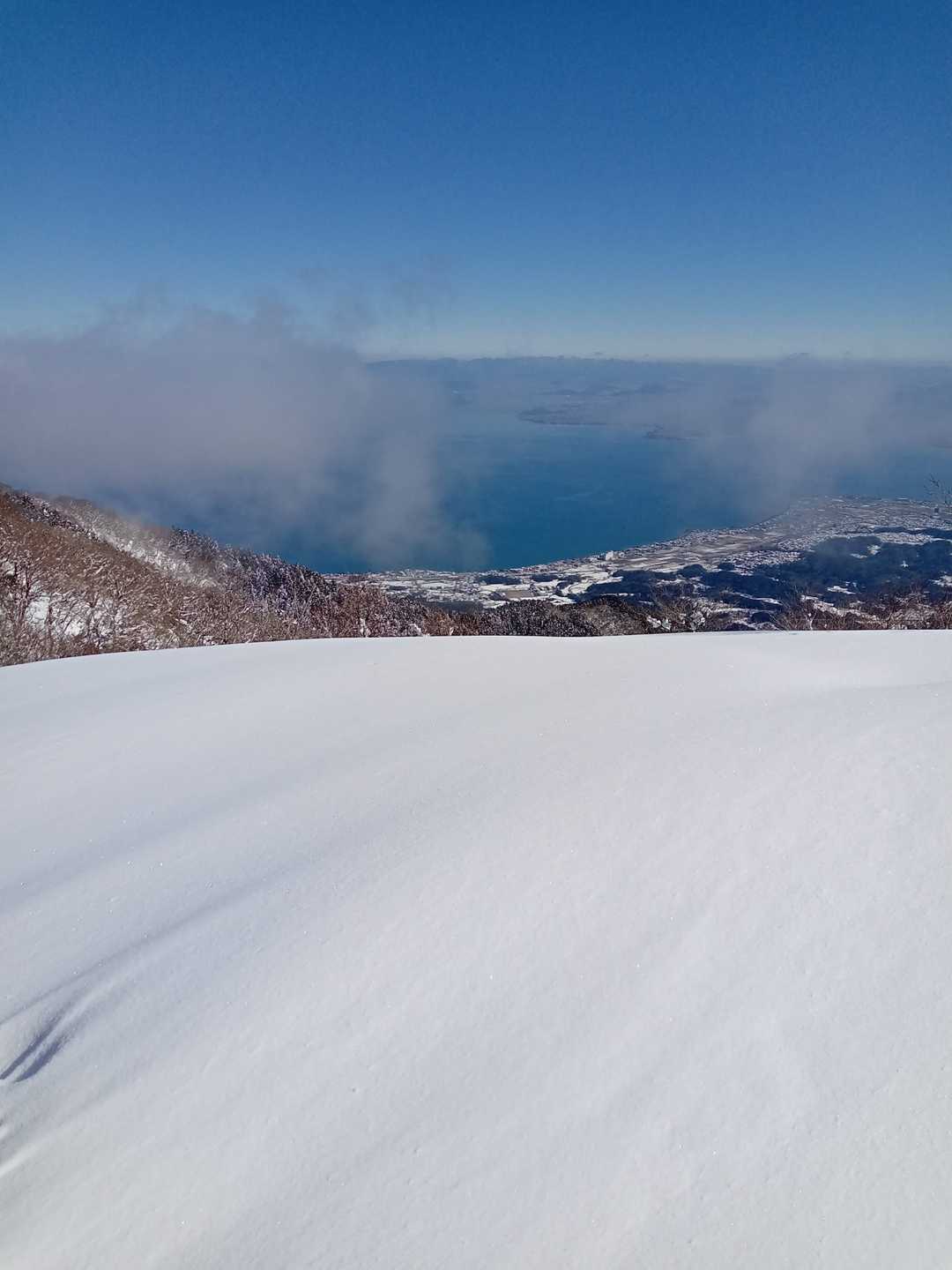 琵琶湖も青い💙