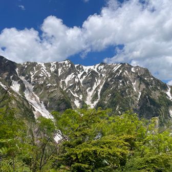 高千穂平まで降りて鹿島槍も見納め。