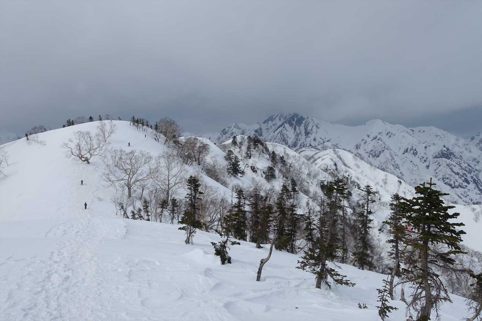 二ノ背髪-小遠見山-五竜登山口-中遠見山-大遠見山-地蔵の 縦走コースの写真