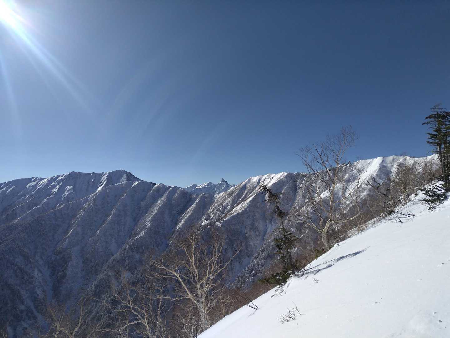 観音峠-有明山登山口-燕岳登山口-第1ベンチ-第2ベンチ- 往復コースの写真
