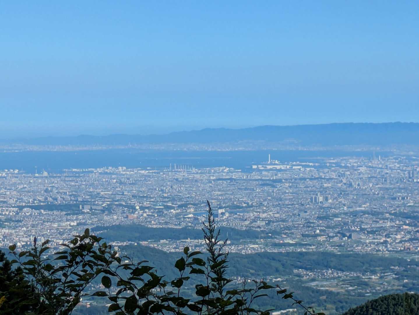 六甲山から大阪湾まで、くっきりはっきり