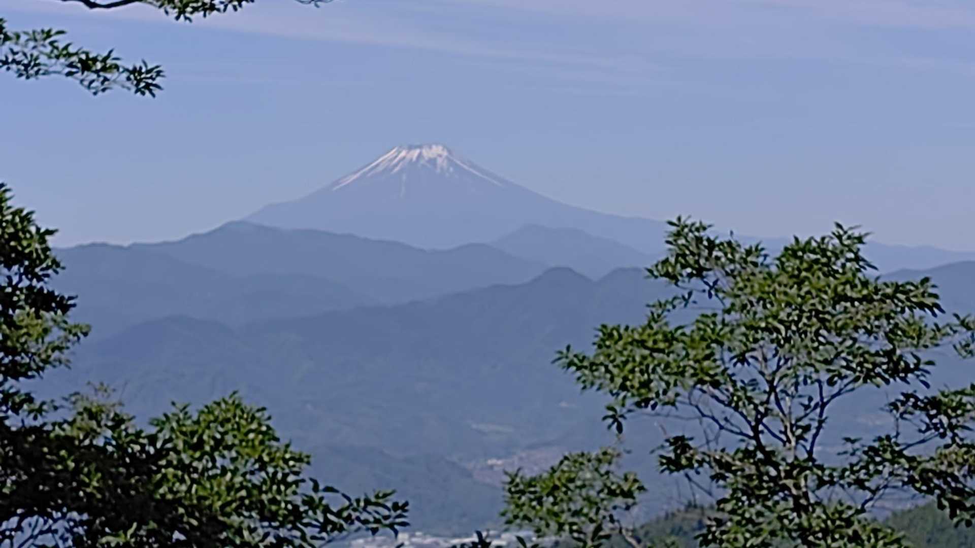 山ノ神を過ぎると、左手に富士山が‼️好天で良かった。と言うか暑い。