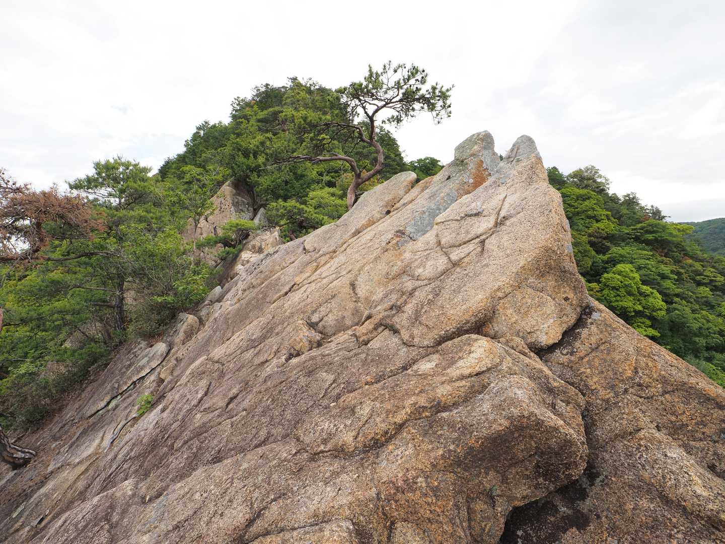 槍ヶ峰手前のナイフリッジ