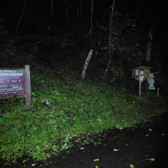 【ドロノ木平登山口】[1058m]

活動開始から此処までの距離は、27.927km…📱

今回のノルマは、少なくとも、あと23km…🙀

果たして、此処から津南駅まで歩いて行けるか？どうか…🤔


※推定距離は25kmぐらいを予想していましたが、実際は約31.7kmもありました…😮‍💨