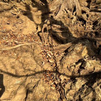 山頂への最後の鎖場