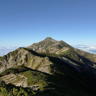 見てください、この綺麗かつカッコいい笠ヶ岳を