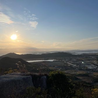 夕陽の串山連峰😃