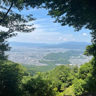 展望ポイントから京都市内を望む

ベンチでケーキとアイスコーヒーで小休止

休んでばっかり😂
