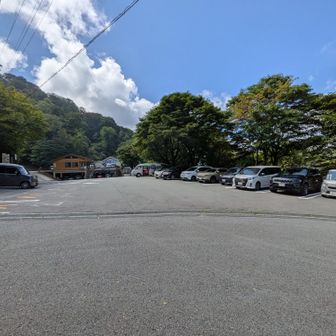 駐車場到着！車いっぱいになってる！