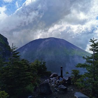 槍ヶ鞘から浅間山！