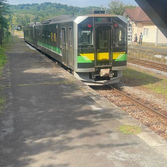 1時間に1本とかしかないから、たくさんのお客様が乗車されていた🚃🚃