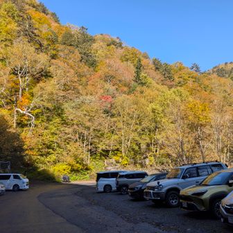 登山口の車は想定外の少なさ、と　言っても20台弱は有り。
