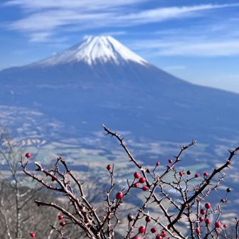 下山し始めてすぐの所にある岩場の上から
