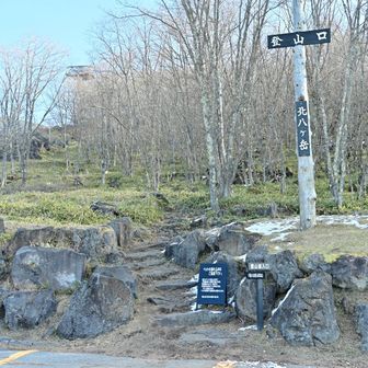 登山口は雪無し