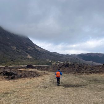 野焼きの直後みたい